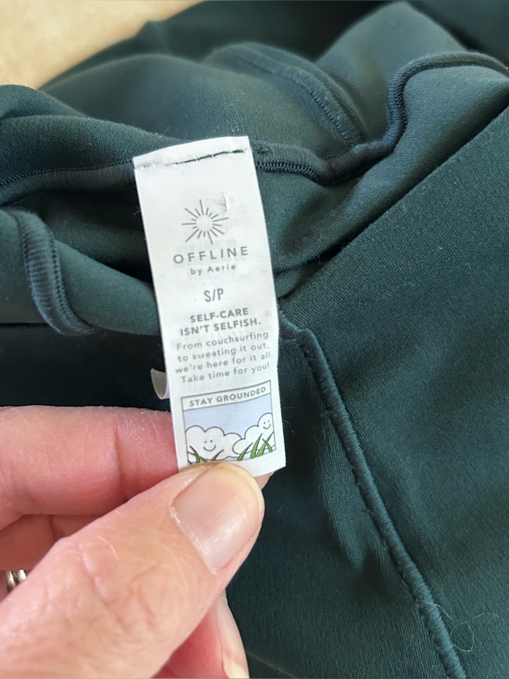 Offline by aerie Cheeky Shortie Hi-rise 3" Short hunter green small - Picture 9 of 10